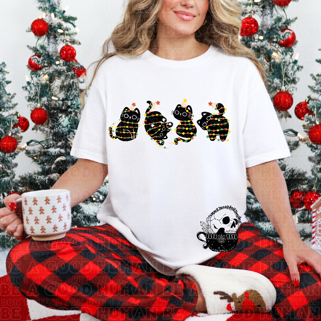Black Cat Christmas Lights