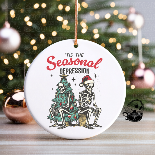 Seasonal Depression Ceramic Ornament