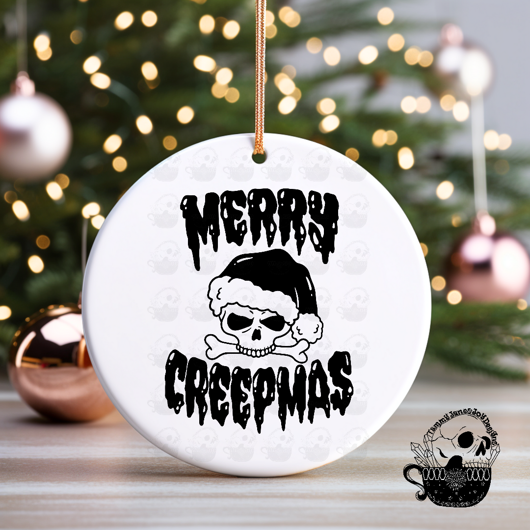Merry Creepmas Ceramic Ornament