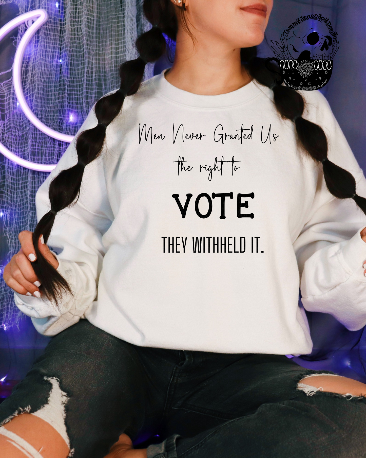 Men never granted us the right to vote, they withheld it.