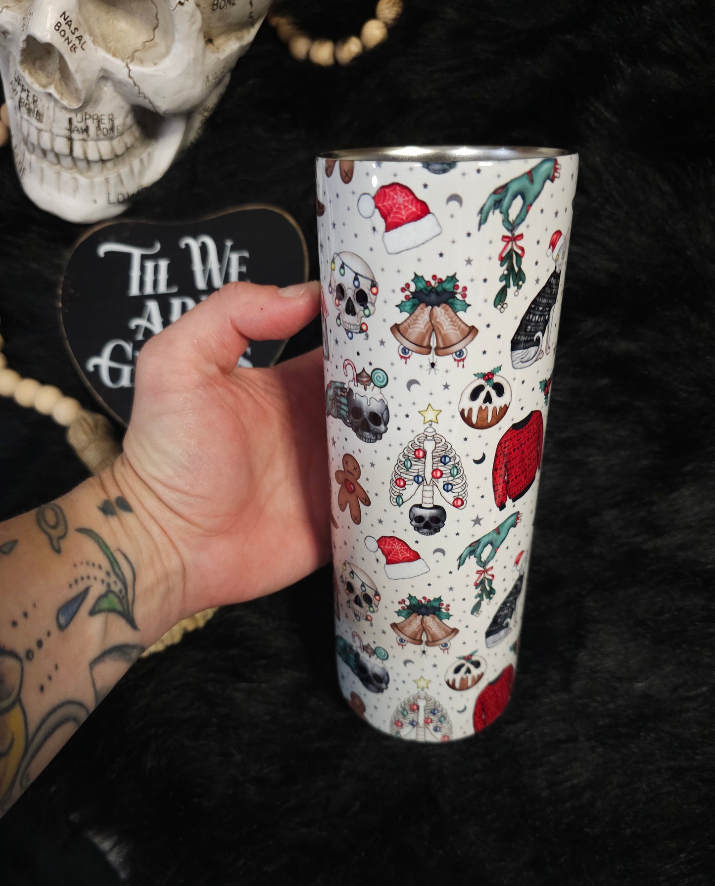 Creepmas Collection Tumbler in beige