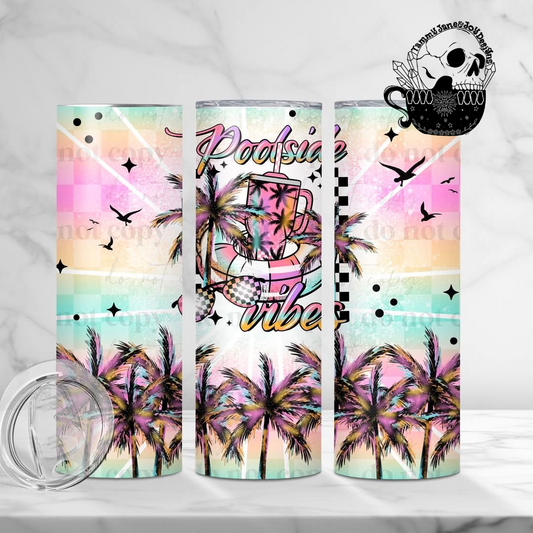 Poolside Vibe 20 oz Stainless Steel Tumbler