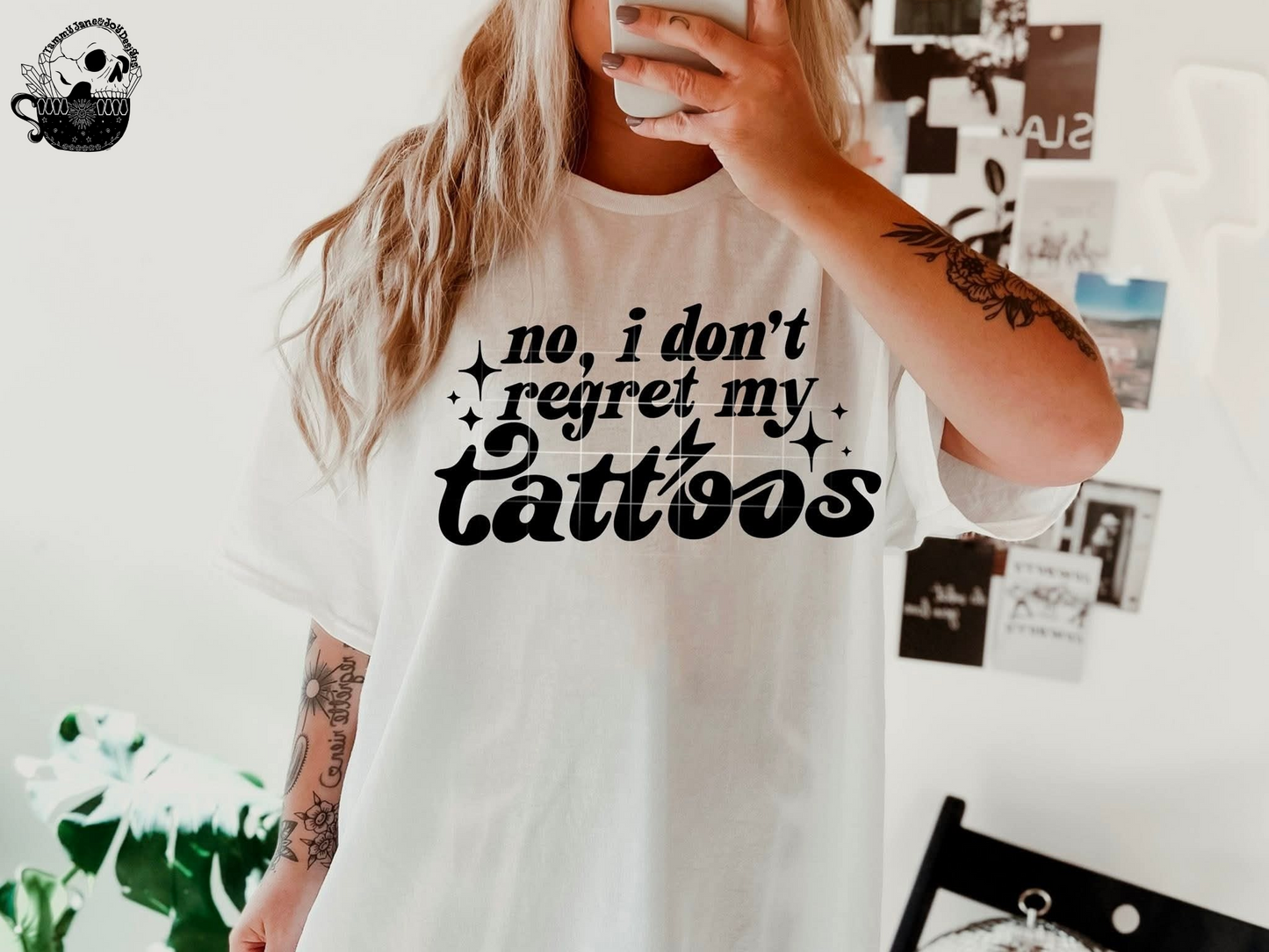 No I Don't Regret My Tattoos (black)