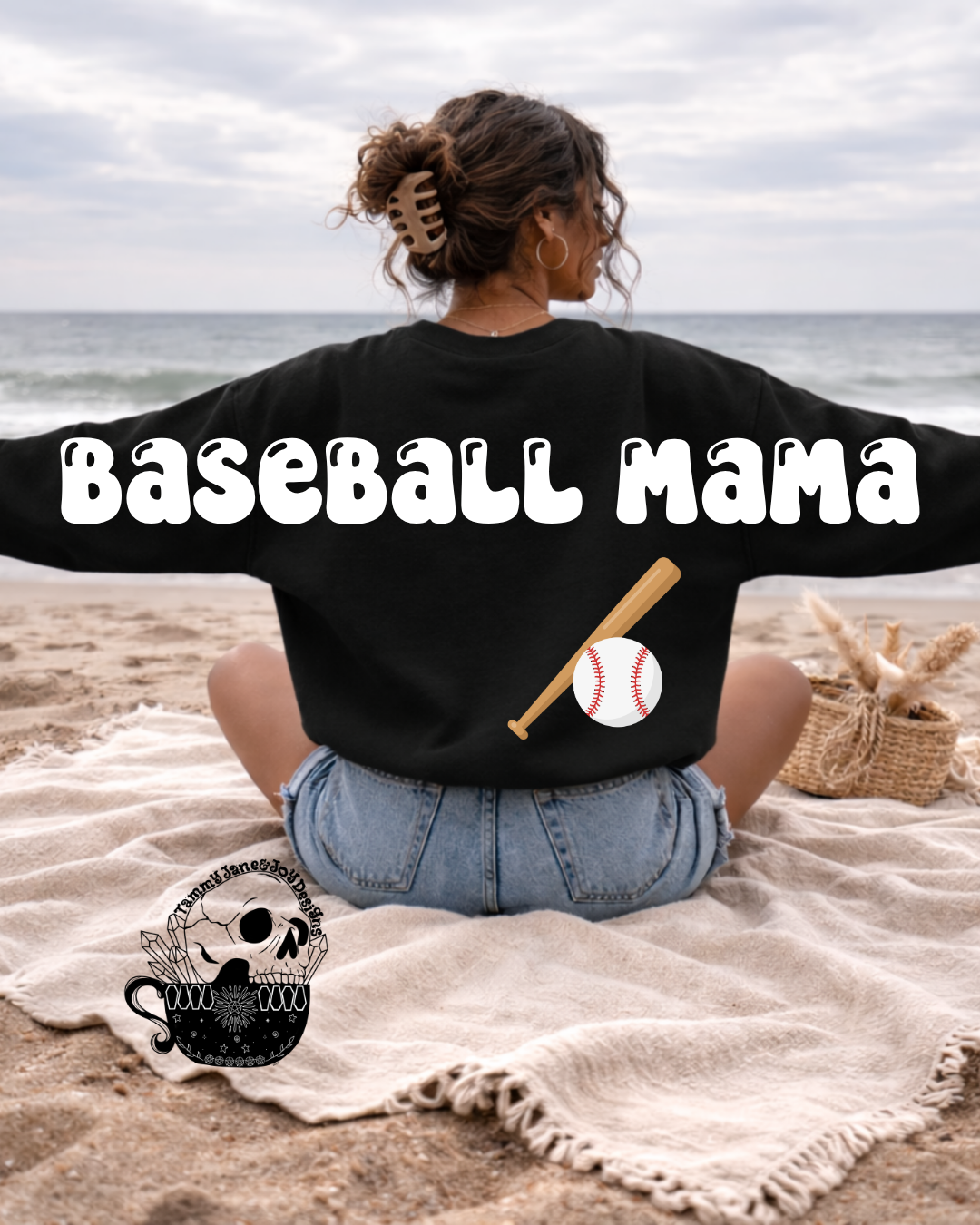 Customized Baseball Mama Sweatshirt