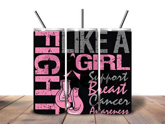 Fight Like a Girl 20 oz Stainless Steel Tumbler