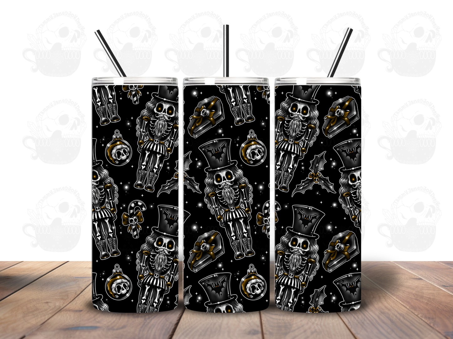 Skelly Nutcrackers 20 oz Stainless Steel Tumbler