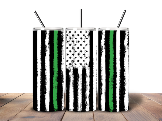 Thin Green Line 20 oz Stainless Steel Tumbler