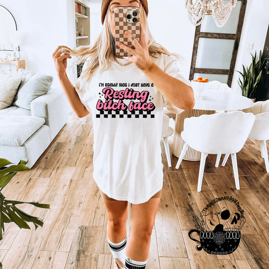 I'm really nice I just have a resting b*tch face (pink font)