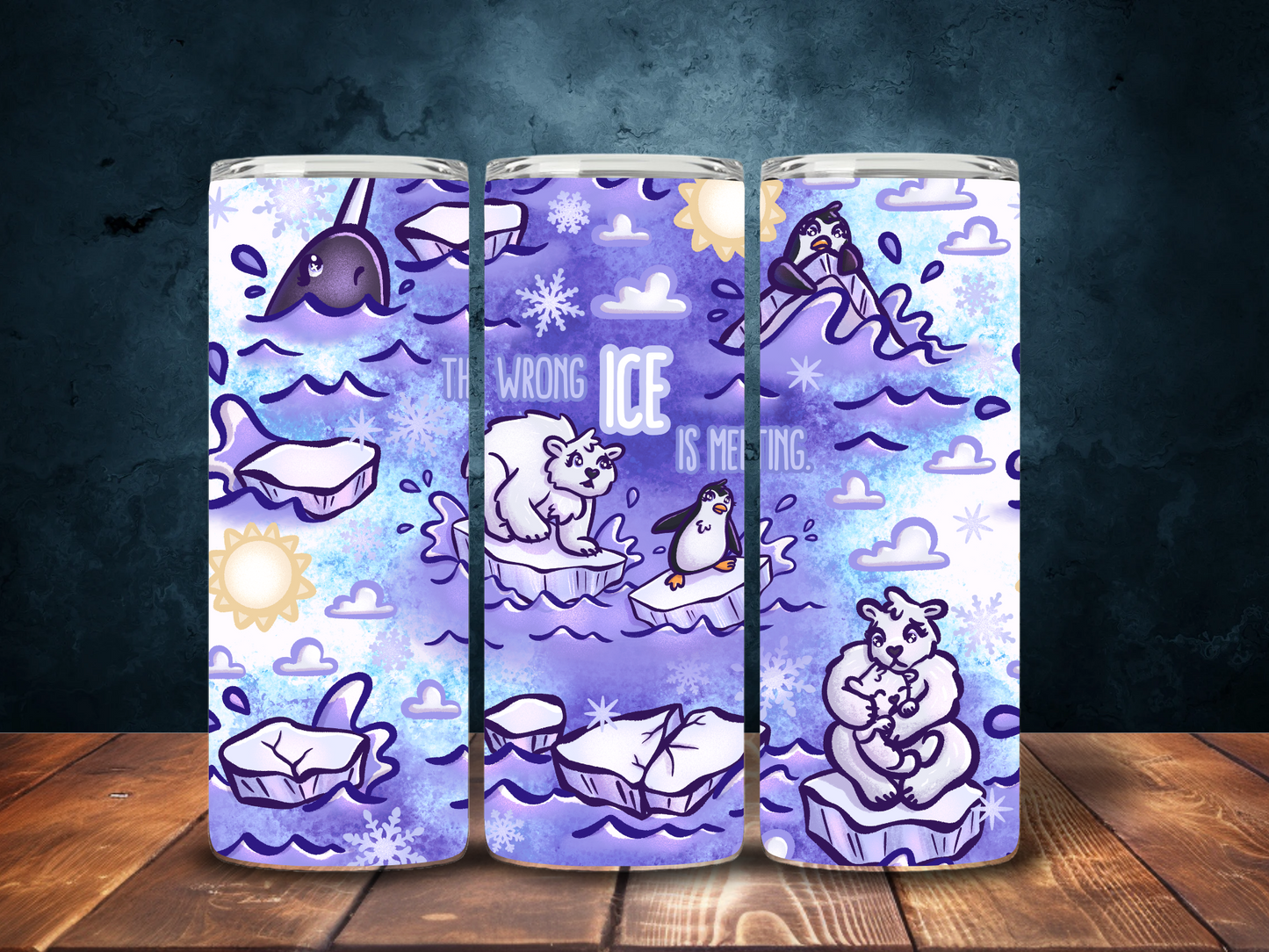 The wrong ICE is melting 20 oz Stainless Steel Tumbler