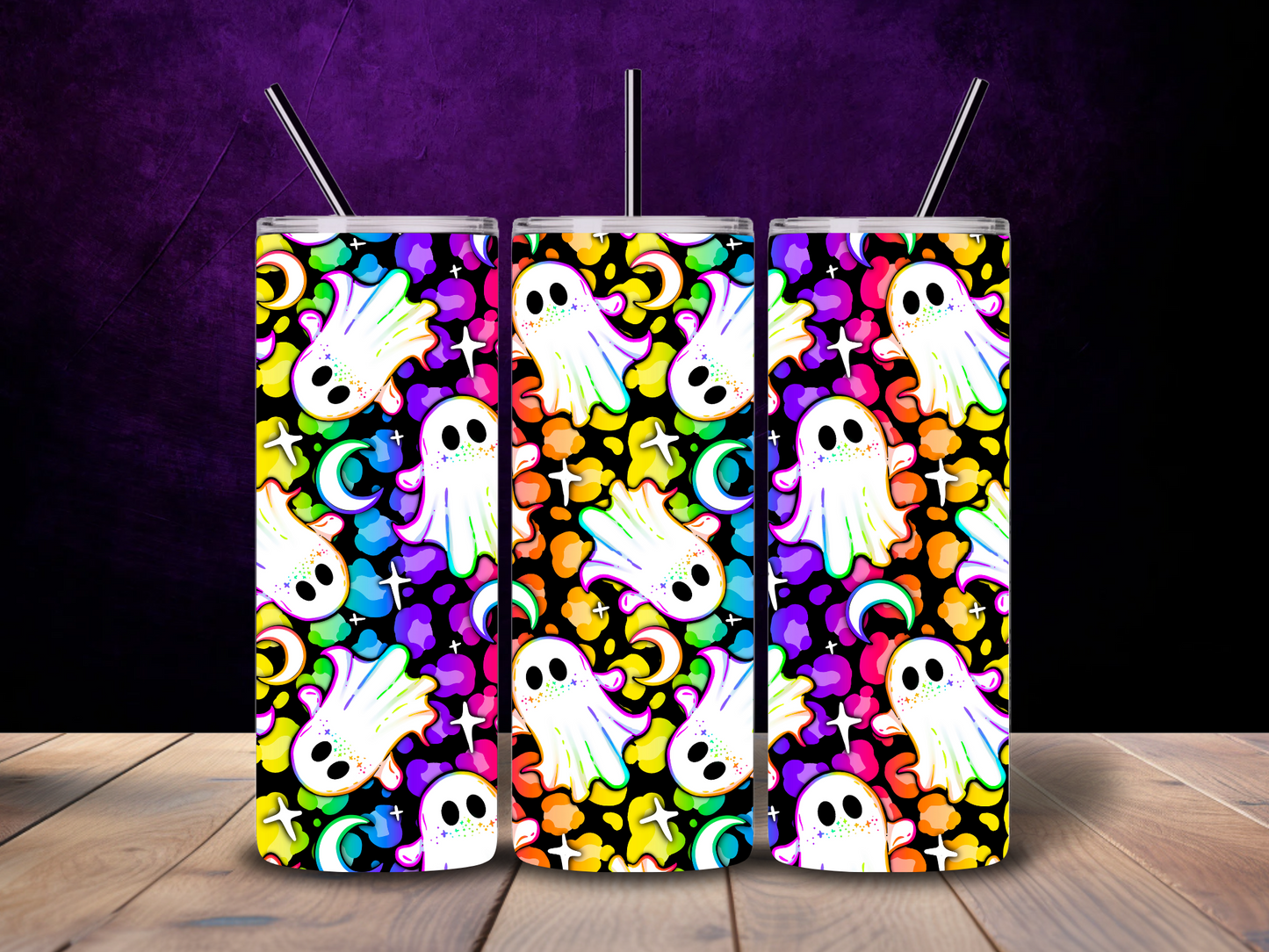 Rainbow Ghosts 20 oz Stainless Steel Tumbler