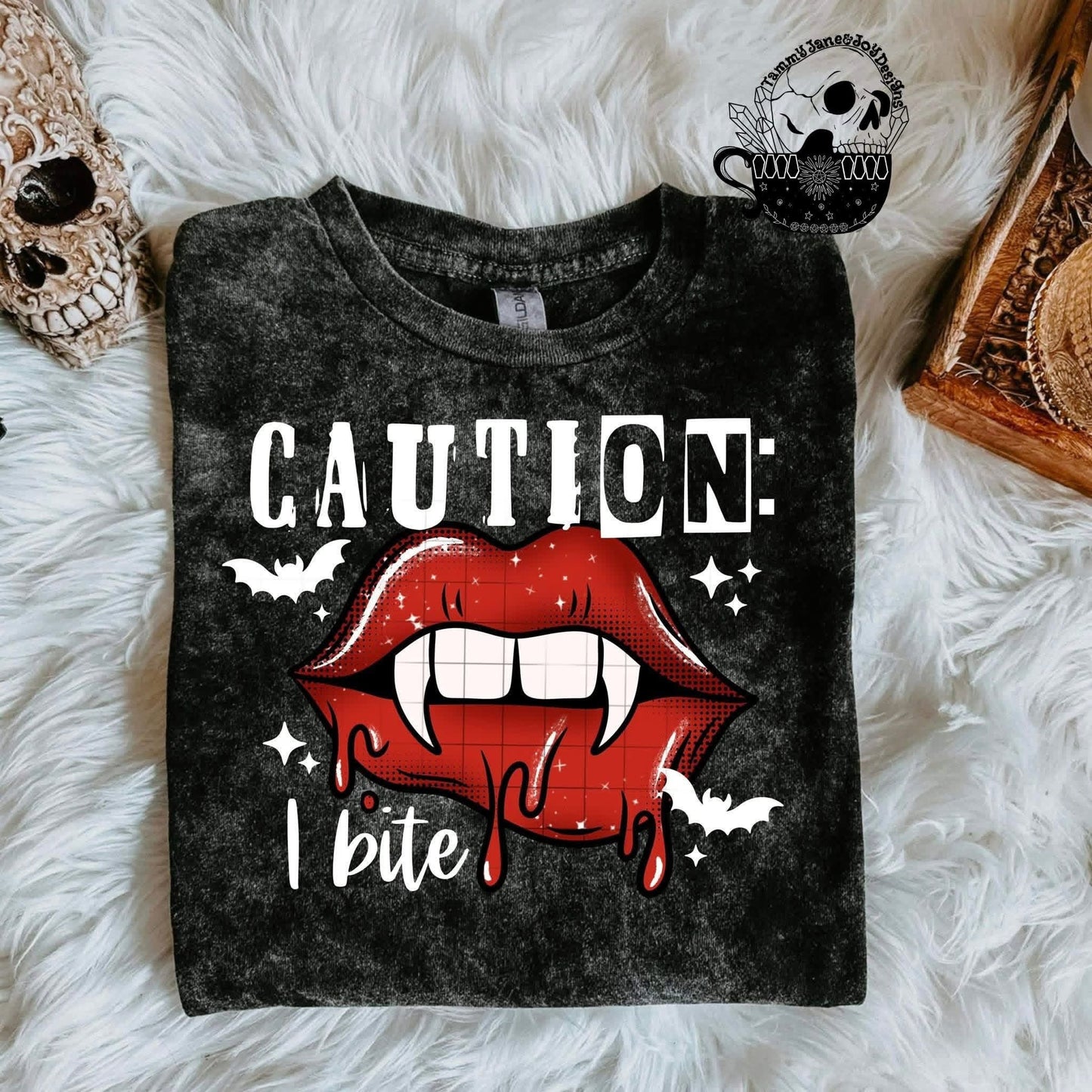 Caution I Bite (white)