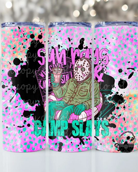 Sun Rays and Camp Slays 20 oz Stainless Steel Tumbler