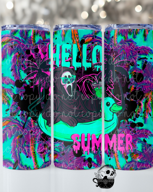 Hello Summer 20 oz Stainless Steel Tumbler