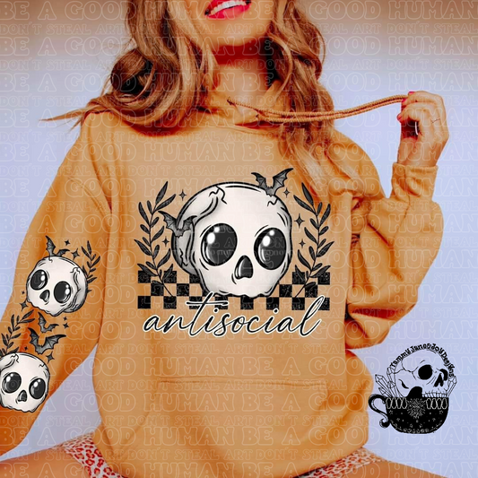 Antisocial Skellie Black & White