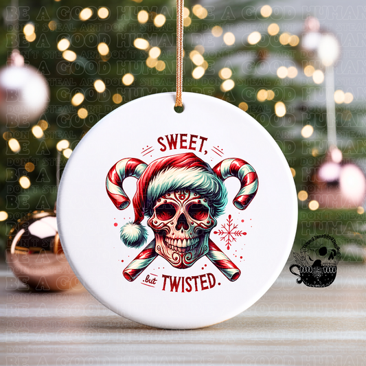 Sweet Twisted Ceramic Ornament