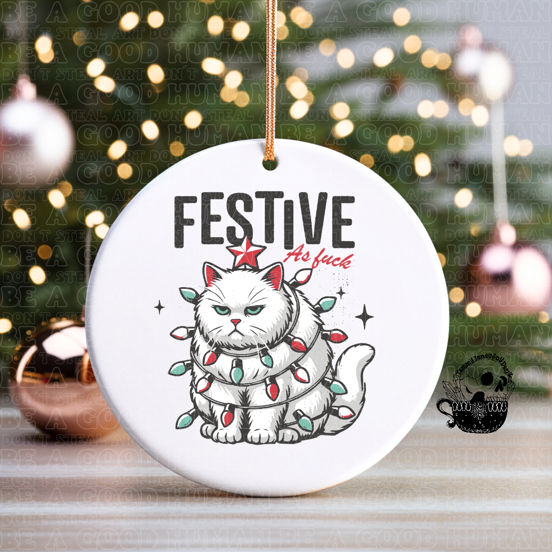 Festive Ceramic Ornament