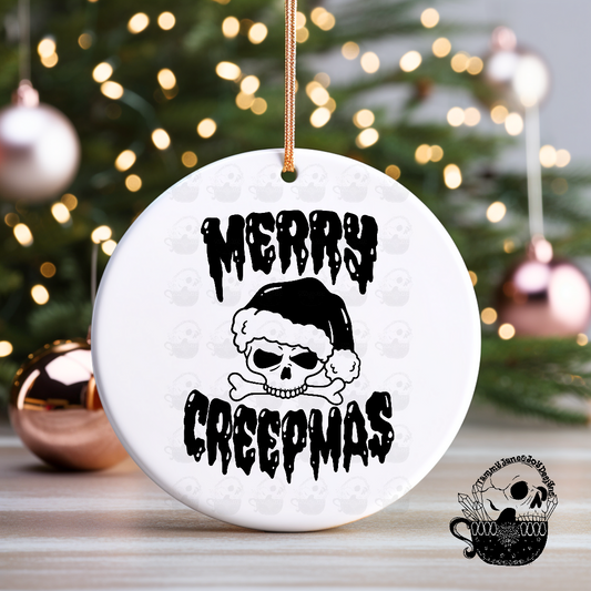 Merry Creepmas Ceramic Ornament