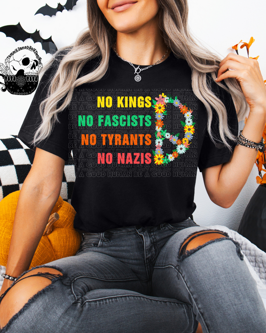 No Kings No Fascists No Tyrants No Nazis