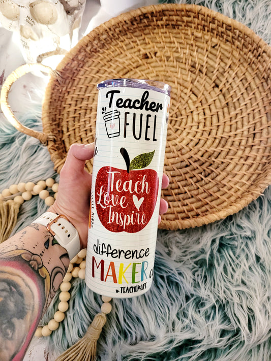 Teacher Sayings 20 oz Stainless Steel Tumbler