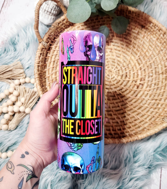 Straight Outta The Closet 20 oz Stainless Steel Tumbler