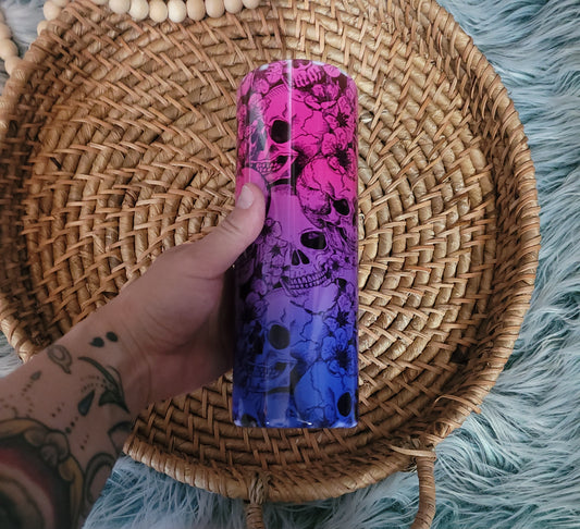 Rainbow Skulls 20 oz Stainless Steel Tumbler