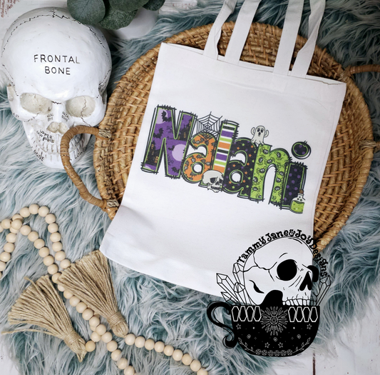 Trick or Treat Custom Name Bag