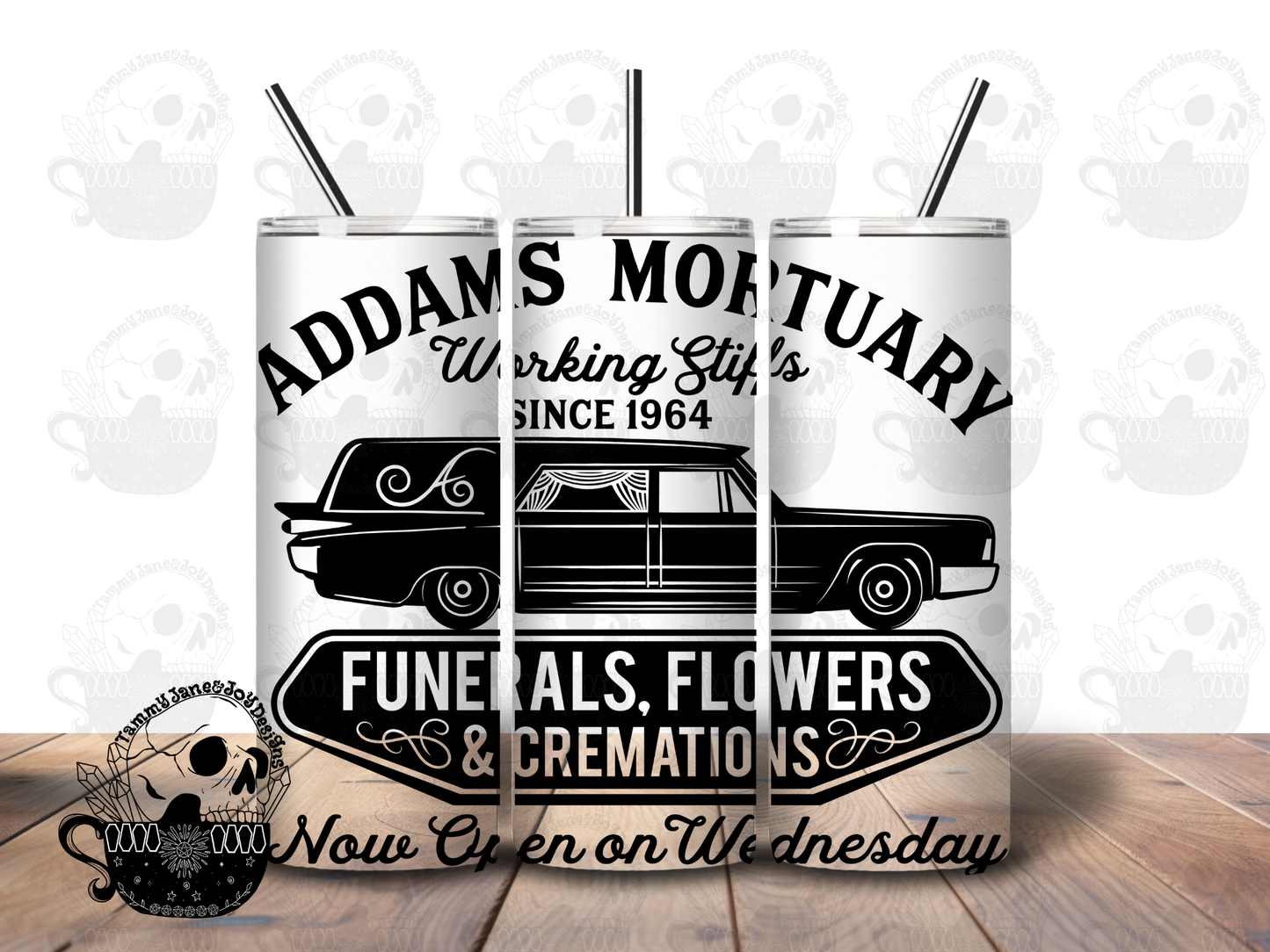 Addams Mortuary 20 oz Stainless Steel Tumbler