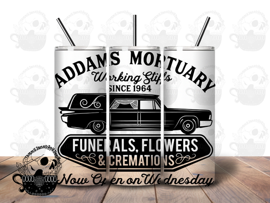 Addams Mortuary 20 oz Stainless Steel Tumbler