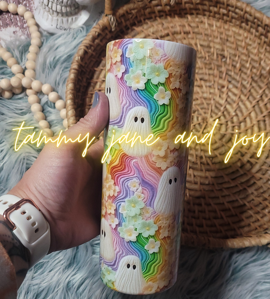 Rainbow Ghosties Tumbler