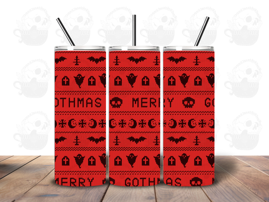 Creepy Merry Christmas 20 oz Stainless Steel Tumbler