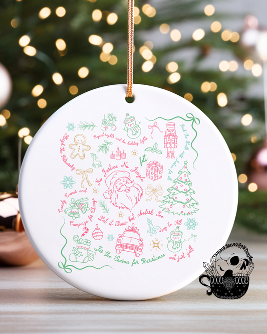 Hidden Christmas Message Ceramic Ornament