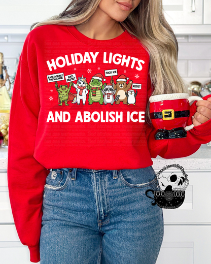 Holiday Lights and Abolish Ice