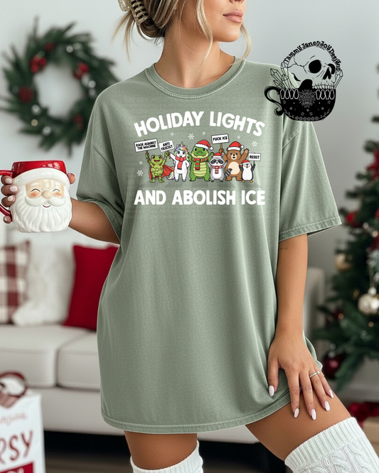 Holiday Lights and Abolish Ice