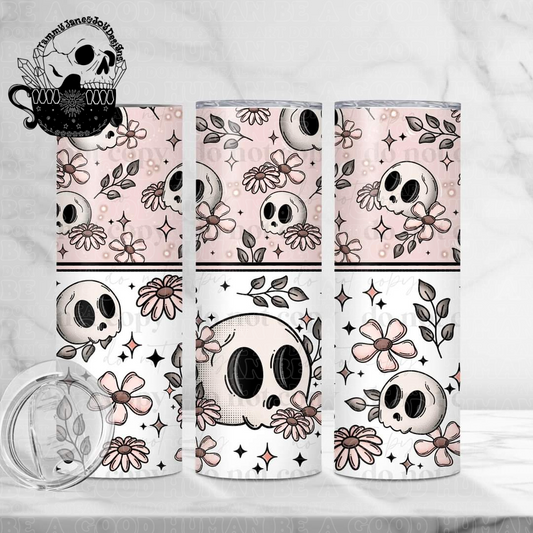 Skellies & Flowers 20 oz Stainless Steel Tumbler