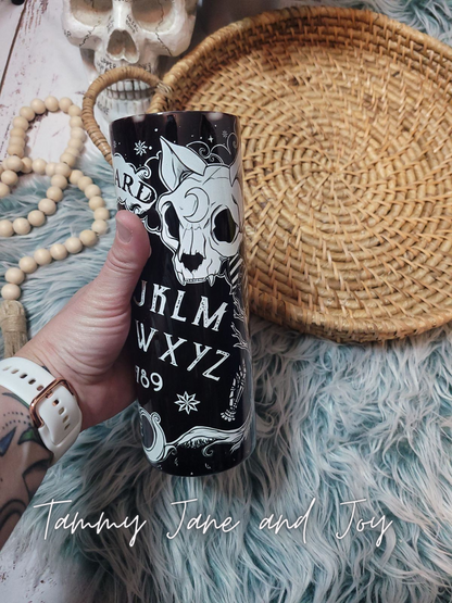Cat Skellie Ouija Board Tumbler