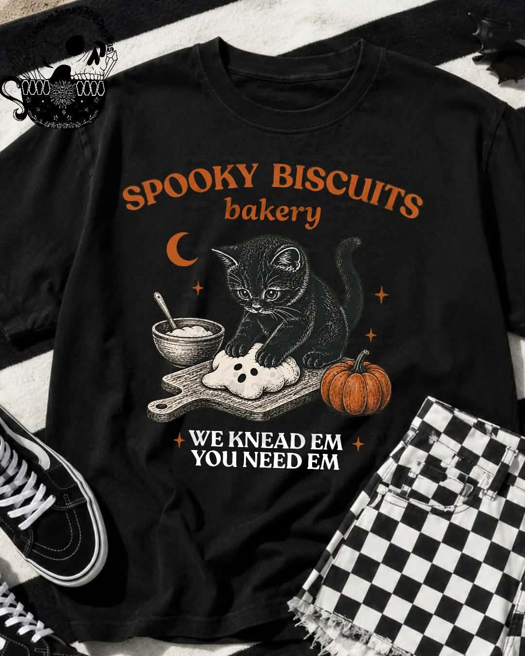 Spooky Biscuits baking