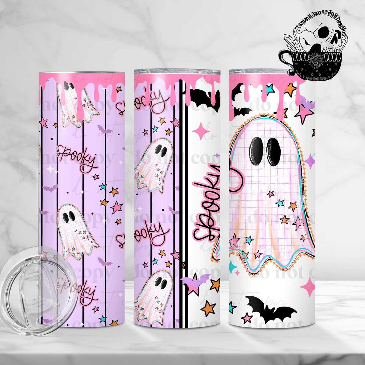 Spooky Purple Ghosts 20 oz Stainless Steel Tumbler (Copy)
