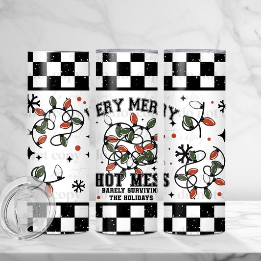 Very Merry Hot Mess 20 oz Stainless Steel Tumbler