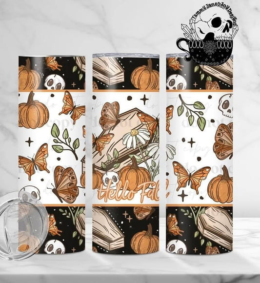 Hello Fall 20 oz Stainless Steel Tumbler