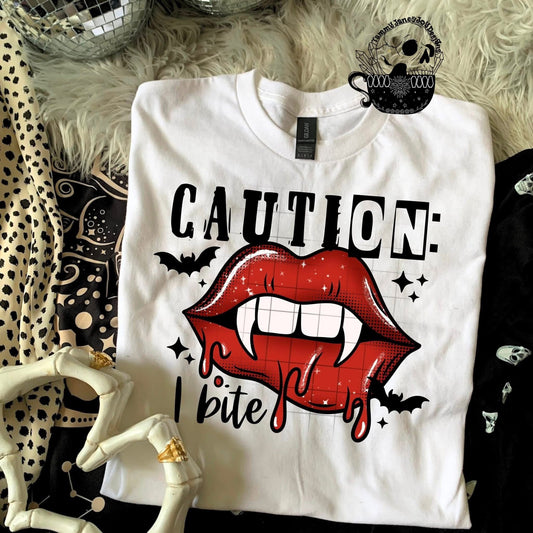 Caution I Bite (black)