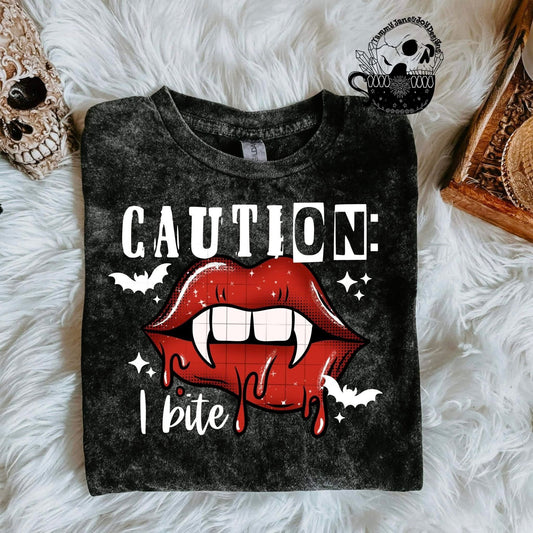Caution I Bite (white)