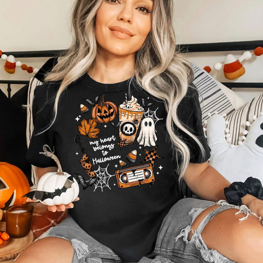 My Heart Belongs to Halloween (white)