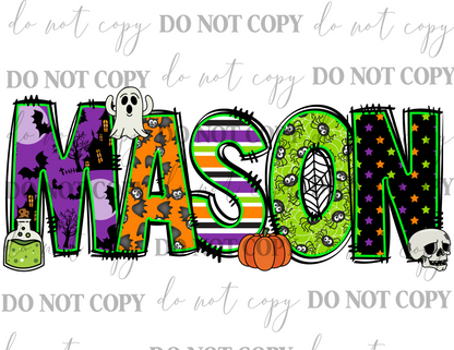 Trick or Treat Custom Name Bag