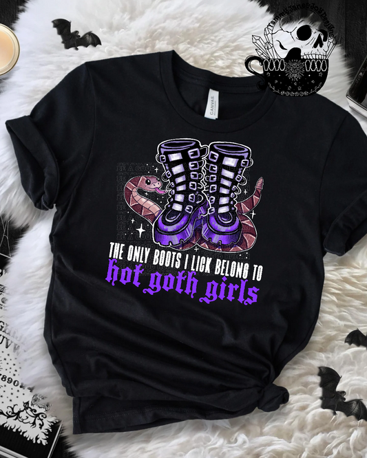 The only boots I lick are hot goth girl