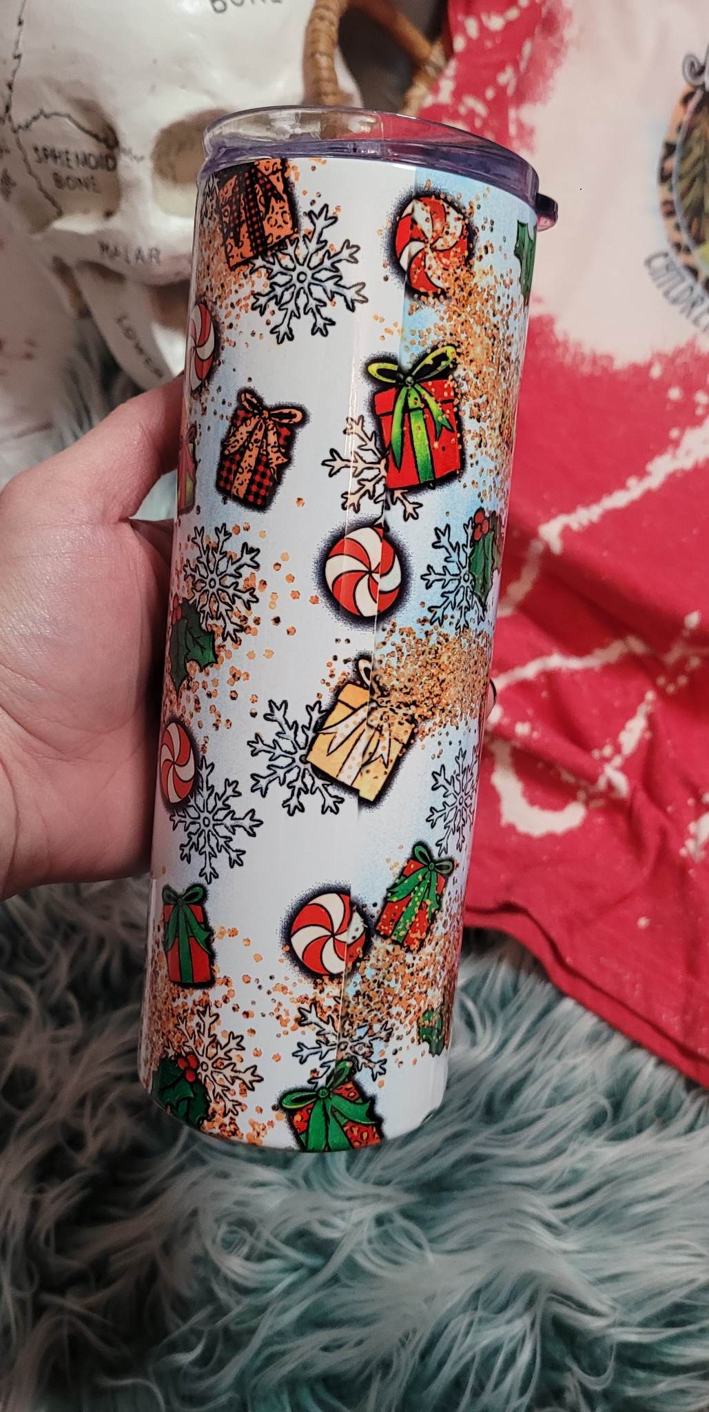 Festive Holiday Anxiety Tumbler