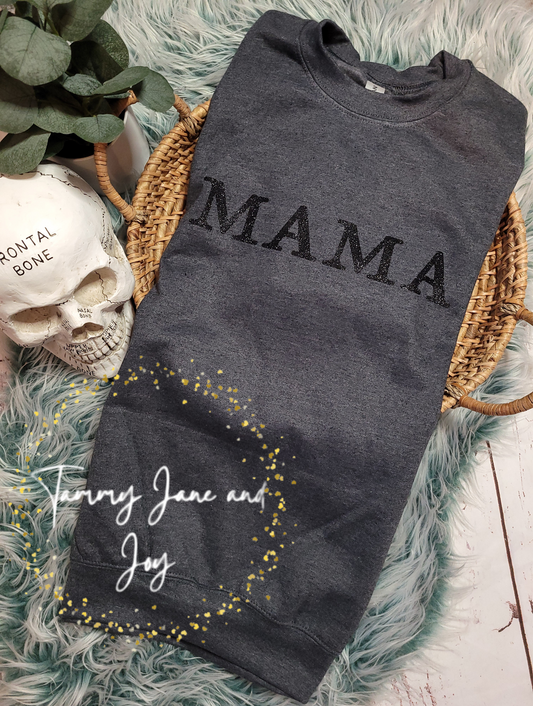 Monochrome Glitter Mama