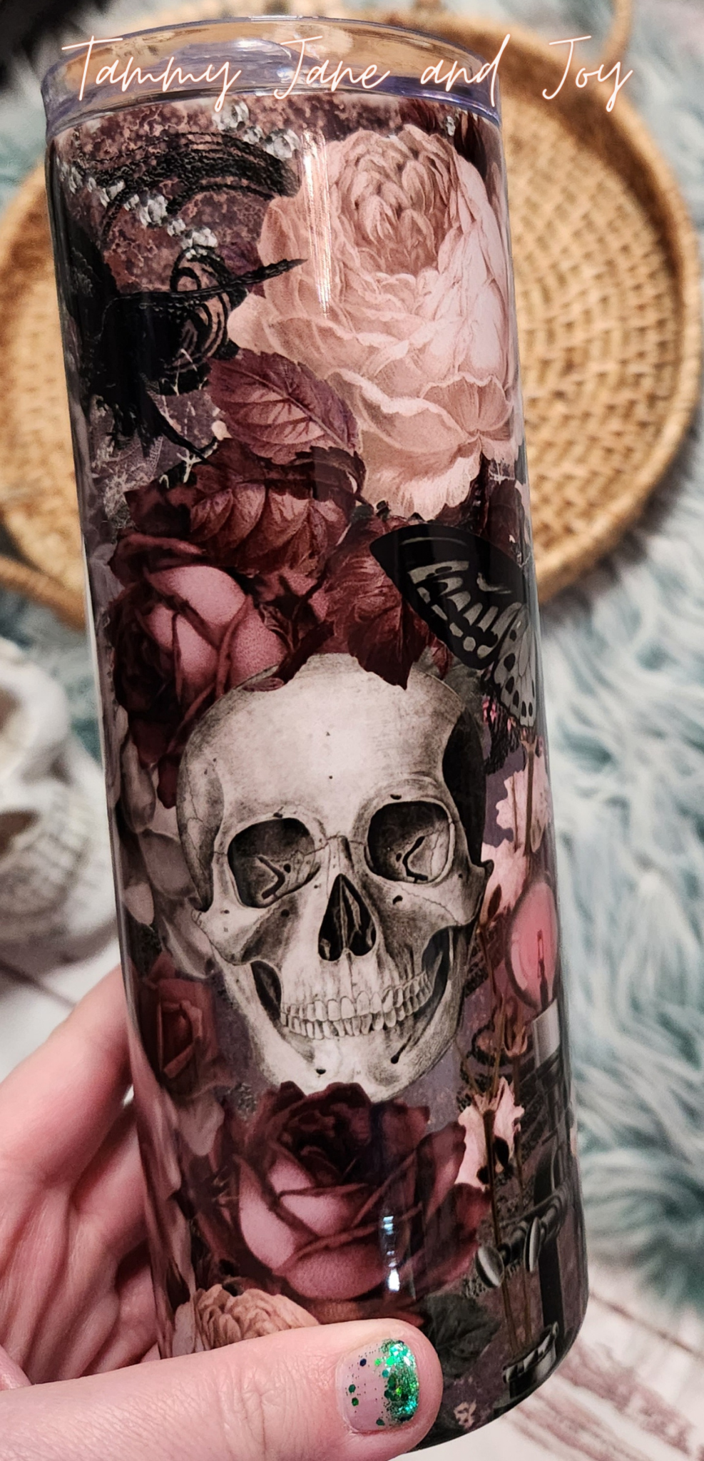 Goth Floral Tumbler