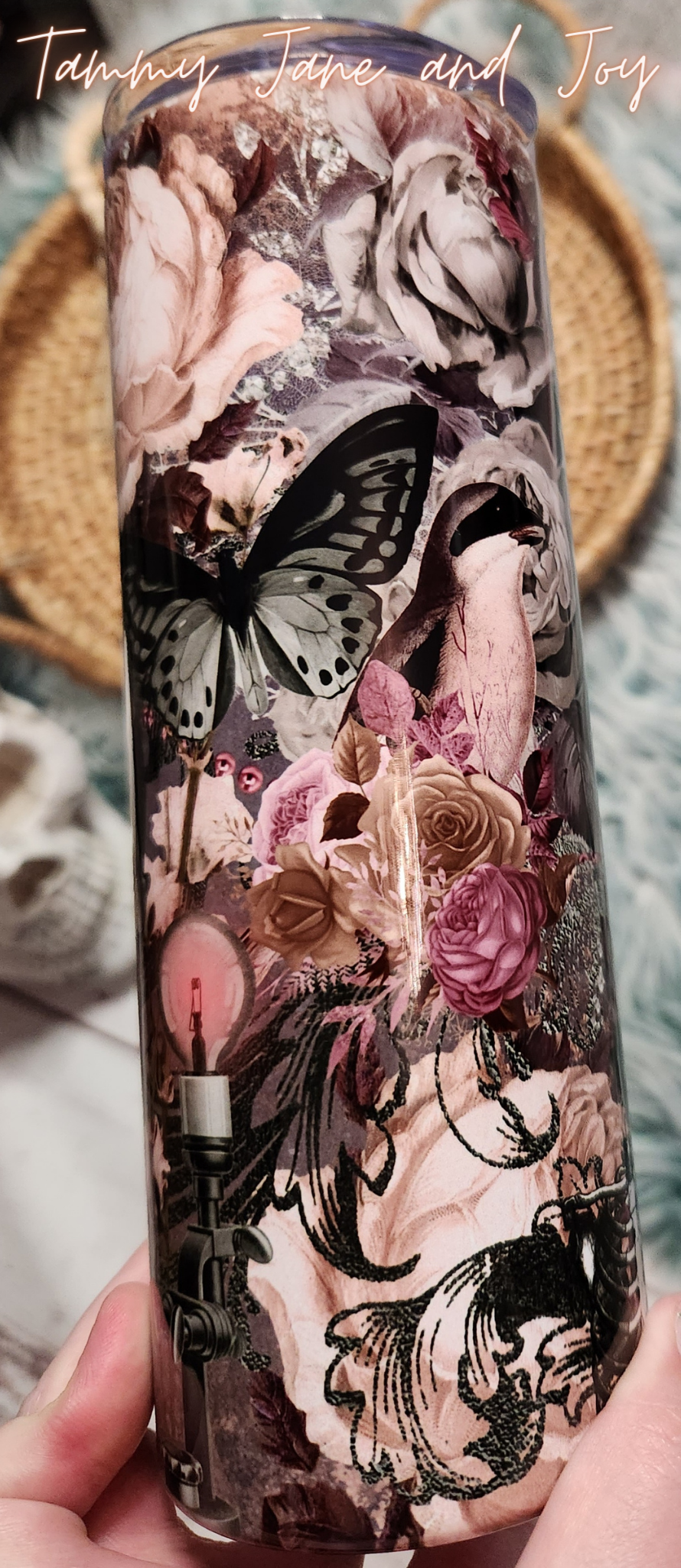 Goth Floral Tumbler