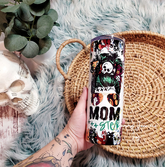 Mom-ster halloween mom tumbler